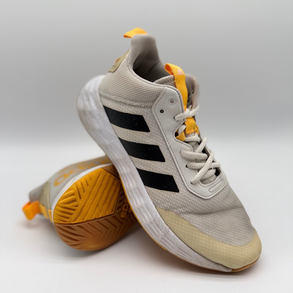 Adidas Mens 6 Womens 7.5 OwnTheGame 2.0 Basketball Shoes Grey Black Orange